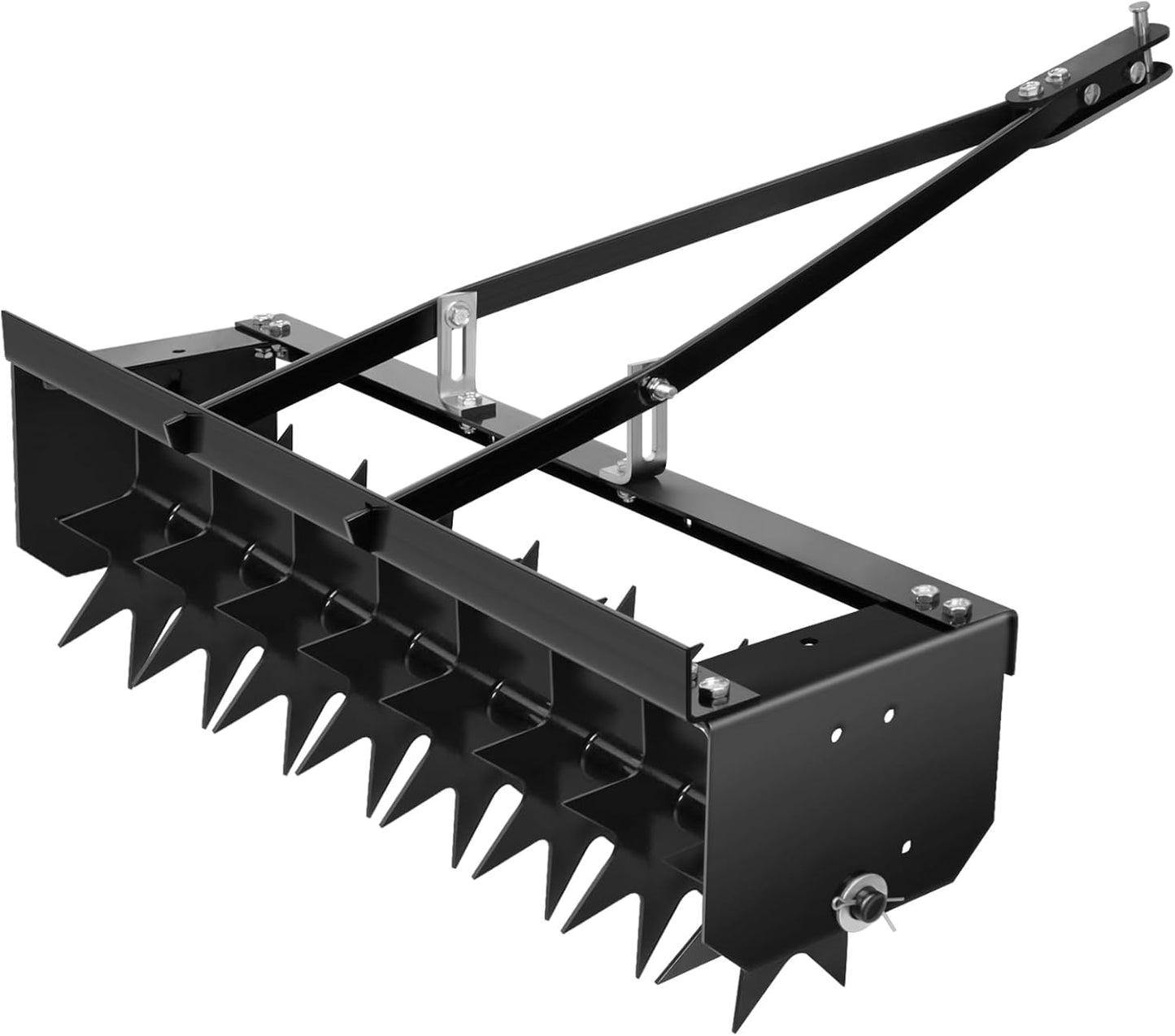 Tow Behind Lawn Aerator, 32" Heavy-Duty Core Aerator Tool, Manual Lawn Aerator, Plug Aerator with Universal Hitch, Rolling Aerator for Effective Soil Aeration and Lawn Health