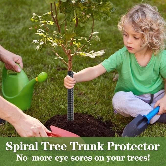 24 Pcs Tree Trunk Protector Guard, 2 Size Sapling Tree Protector from Deer, Tree Bark Protectors Guard Tube Wraps to Protect Bark, Sapling from Rodents, Mowers, Animals (15.7 x 2, 15.7 x 1.6)