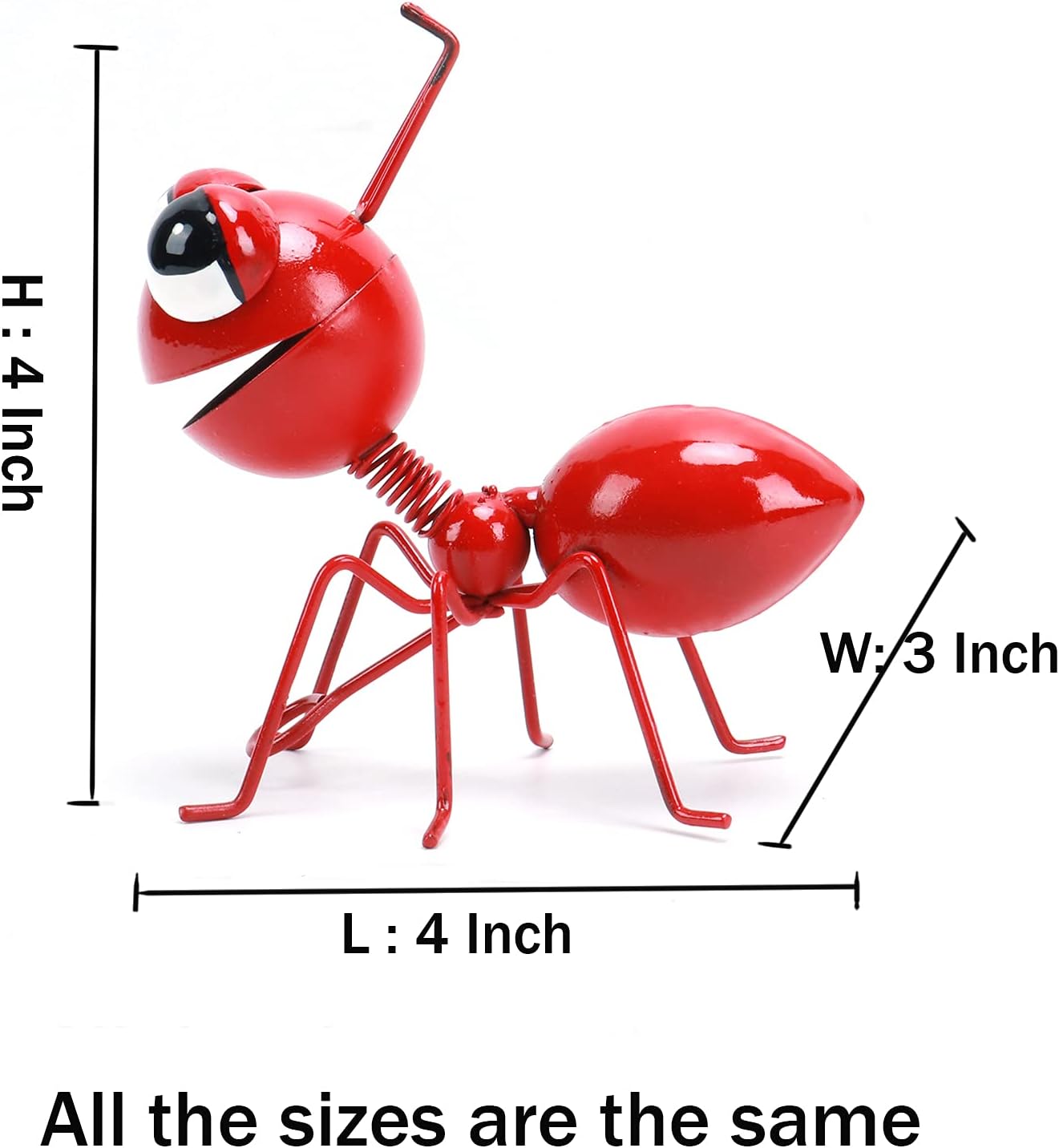 Metal Yard Art Garden Decorative Cute Ant Outdoor Wall Sculptures-Set of 4