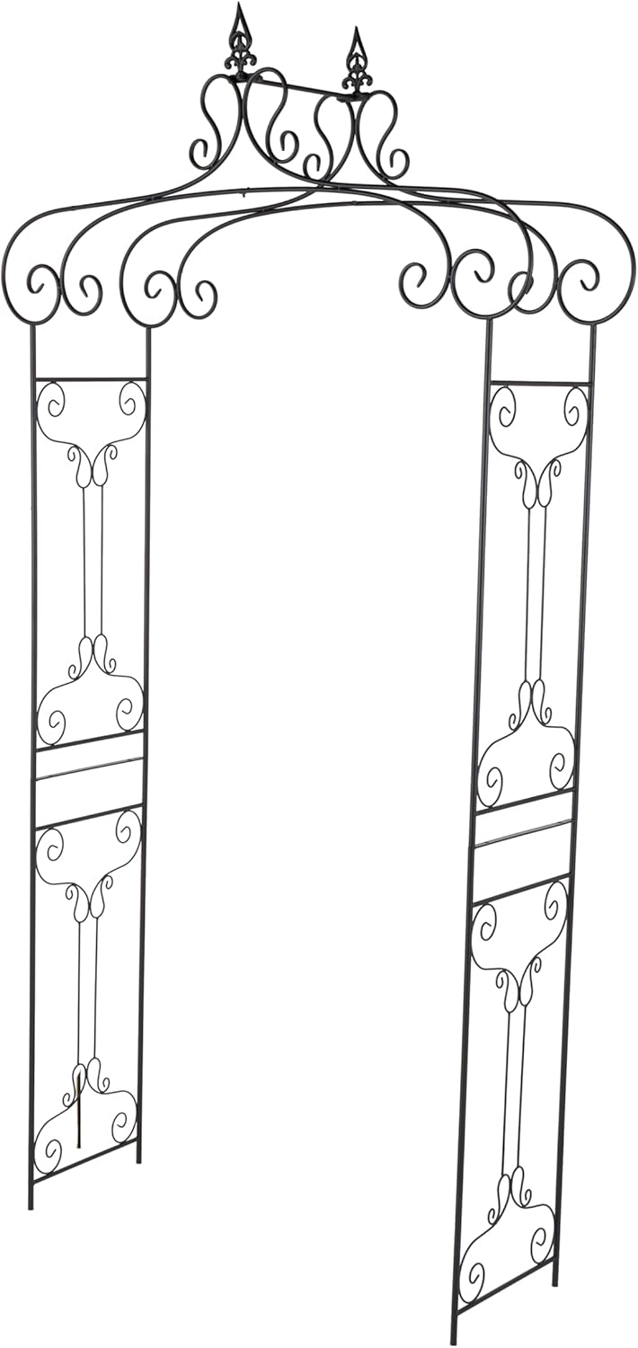 Deco 79 68701 Metal Garden Arch, 44 by 95-Inch, Black
