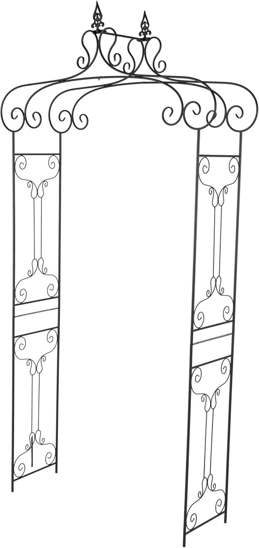 Deco 79 68701 Metal Garden Arch, 44 by 95-Inch, Black