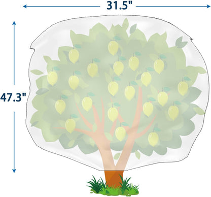 Homimp Frost Protection for Plants,Plant Covers Warm Plant Protection Cover Bags for Winter Frost Cold Weather Shrubs & Trees Jacket Covers (Yellow, 31.5" W x 47.3" H(8 PCS))