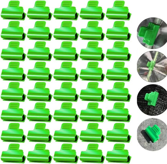 40pcs 19mm Greenhouse Clamps for 3/4 Inch (18-20mm) PVC Pipe Poles, Garden Support Frame Hoops, Grow Tunnel Plant Support Garden Stakes For Fixing Plant Plastic Sheeting, Film Row Cover Net