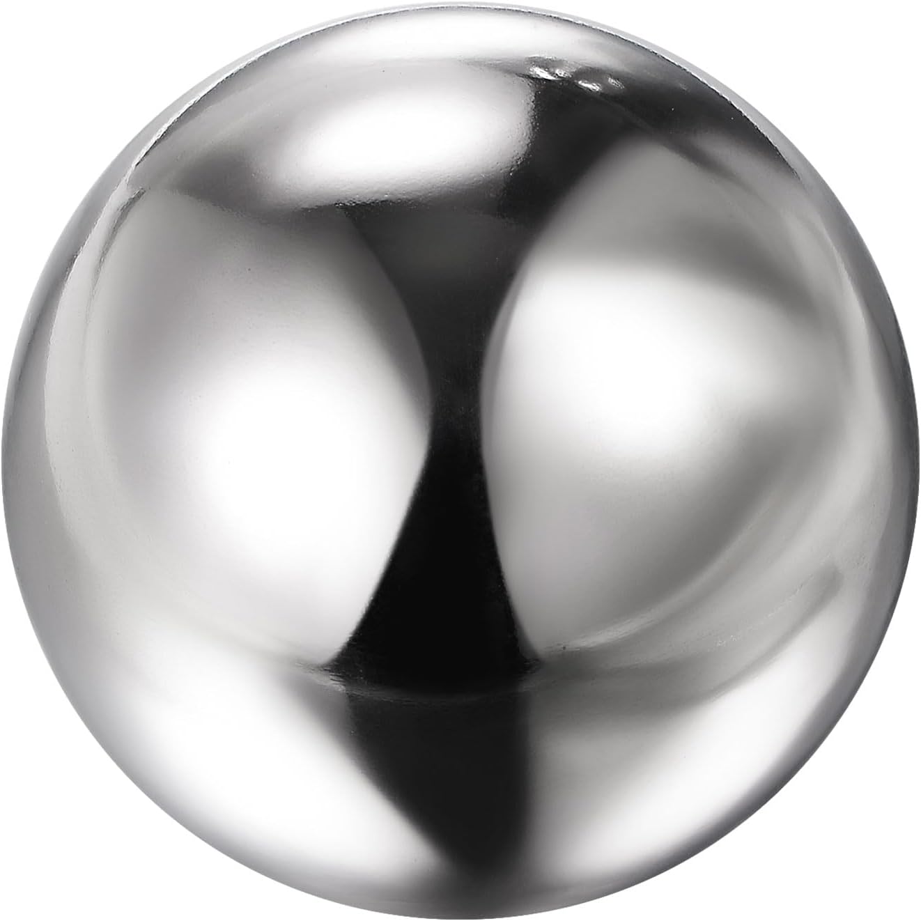 uxcell Gazing Ball 8 Inch 200mm Reflective Sphere Polished Hollow Ball, Stainless Steel Gazing Globe Mirror Ball for Home Outdoor Decoration, Silver Tone