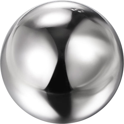 uxcell Gazing Ball 8 Inch 200mm Reflective Sphere Polished Hollow Ball, Stainless Steel Gazing Globe Mirror Ball for Home Outdoor Decoration, Silver Tone