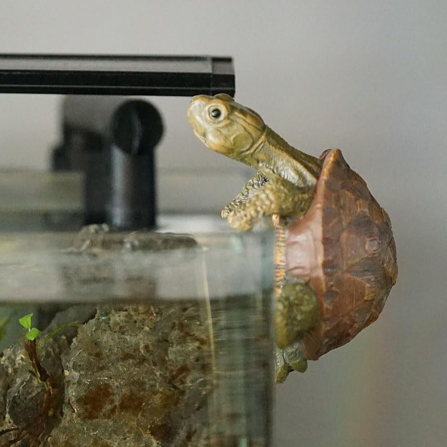 Banax Turtle Flower Pot Hanger, Resin Turtle Figurine, Cute Animal Hanging Resin Turtles Decor, Flower Pot Gift, Can Be Used As Garden Decoration Plant Decoration（Light Brown）