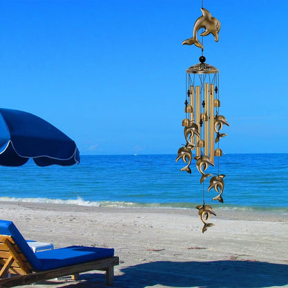 Dolphin Wind Chimes Decor, Mobile Blessing Wind Bells Decorate, Sympathy Wind Catcher, Memorial Gifts for Mom, Grandma, Woman (Housewarming/Outside/Indoor/Home/Room/Porch/Yard/Garden Decoration)