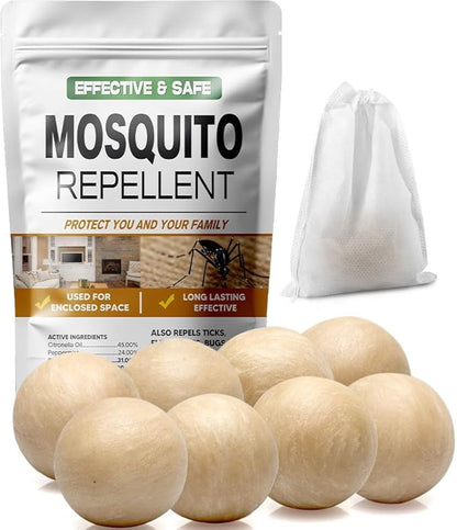 Mosquito Repellent Outdoor Patio, Mosquitoes Deterrent for Yard, Mosquito Repellent Ball, Indoor Mosquito Control, Keep Mosquito Away, Repellant Mosquito for Room/Front Door/Camping Safely-8P