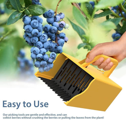 Blueberry Picker Tool with Comb,Berry Picker Rake with Metal Comb and Ergonomic Handle,Scoop Harvesting Tool for Blueberries Lingonberries Huckleberries Household Farm Supplies