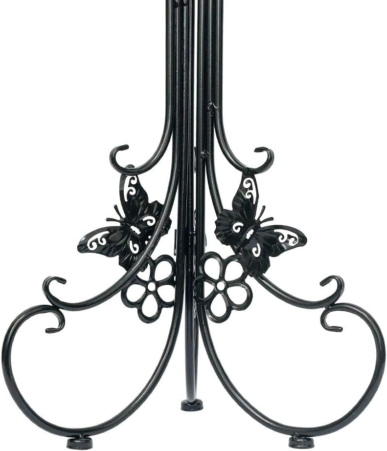 2 Pack Metal Potted Plant Stand Tall Flower Pot Stands Potted Holder Indoor Outdoor Decorative Plant Display Rack for Garden