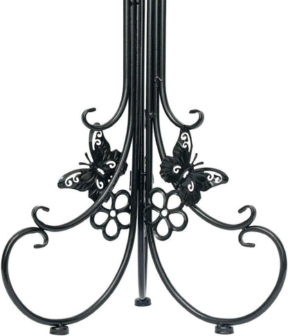 2 Pack Metal Potted Plant Stand Tall Flower Pot Stands Potted Holder Indoor Outdoor Decorative Plant Display Rack for Garden