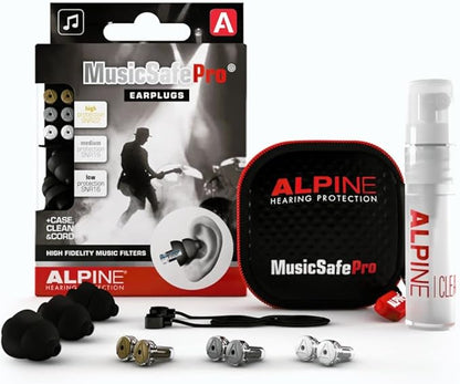 Alpine MusicSafe Pro - High Fidelity Earplugs for Musicians - 3 Interchangeable Premium Filter