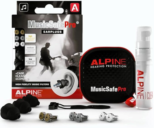 Alpine MusicSafe Pro - High Fidelity Earplugs for Musicians - 3 Interchangeable Premium Filter