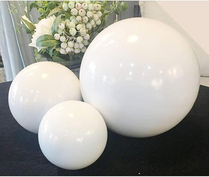 15cm/6inch Diameter Gazing Globe Mirror Ball,White Stainless Steel Polished Reflective Smooth Garden Sphere,Colorful and Shiny Addition to Any Garden or Home