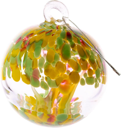 Dale Tiffany Hand Blown Glass, 4" Diameter Blossom, Tree of Life Collection, Witch Globe Hanging Garden Indoor/Outdoor Decorative Ornament Gazing Ball
