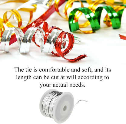 HAHIYO 100Yards/300Feet/91M Silver Metal Twist Ties Bread Candy Coffee Bag Ties Plant Garden Twist Ties for Cellophane Treat Bag Gift Wraping Bag Plastic Bag Halloween Party Cake Present Art Craft