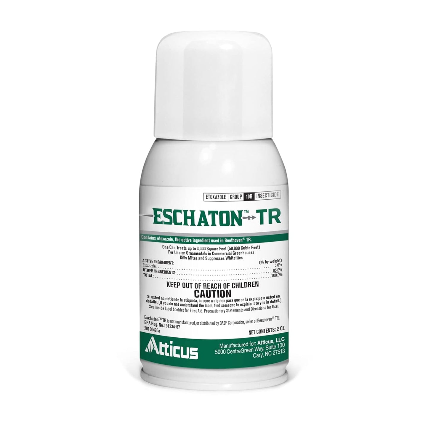Atticus Eschaton TR Greenhouse Fogger (2oz Can) - (Compare to Beethoven) - Total Release Etoxazole Insecticide/Miticide - Kills Mites and Suppresses Whiteflies