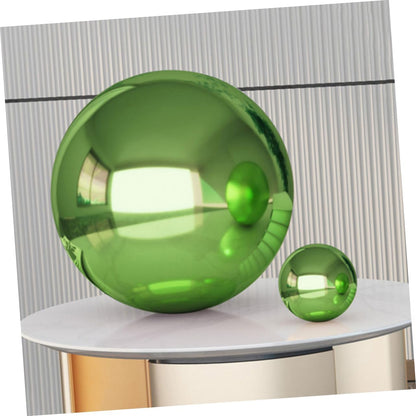 Milisten Garden Gazing Ball Reflective 4.72inch Outdoor Decorative Stainless Steel Sphere