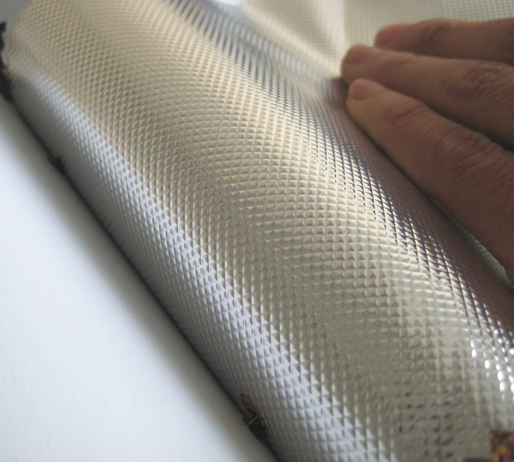 Diamond Reflective Foil 100% Light Blocking Grow Film (4.3 MIL 4x100 FT, Diamond on White)