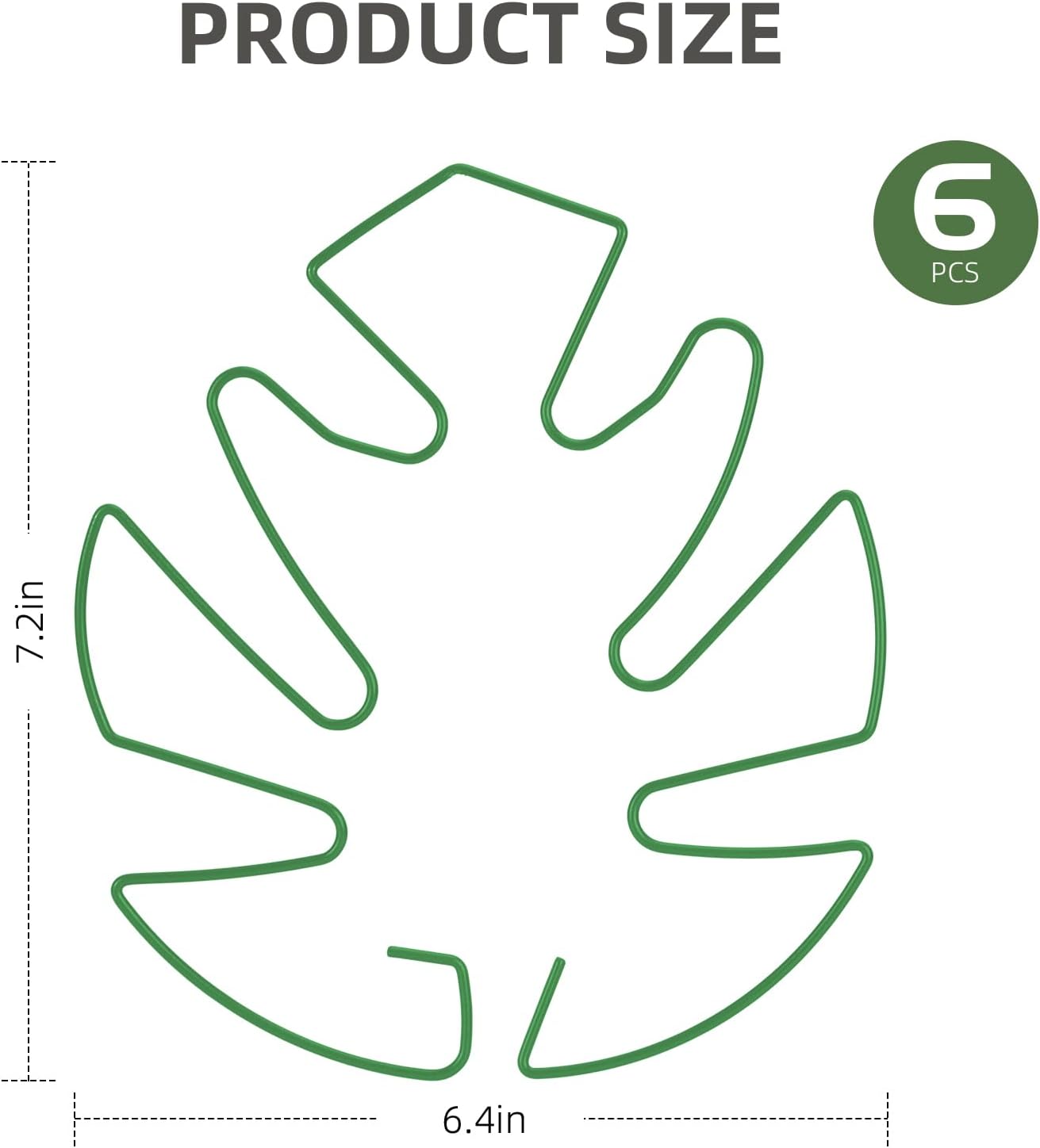 6PCS Iron Monstera Plant Support, Uniquely Designed Indoor Plant Accessories, Stable Plant Support Stakes for Indoor Plant, Turtle Shell Bamboo Clamp Set for Thriving Growth