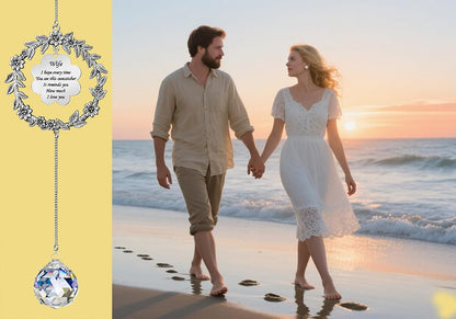 Wife Gifts from Husband,Suncatcher Birthday Valentines Gifts for Wife, Sun Catcher for Christmas Thanksgiving Valentines Day