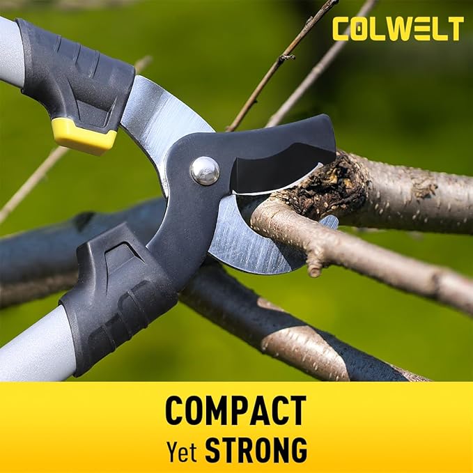 Colwelt Loppers Hedge Clippers Garden Shears 3Pcs, Compact Garden Loppers Shear Set with 17?™â€?Bypass Branch Cutters & Hedge Shears & Pruners, Tree Shrub Care Kit for Lopping with Soft Grip Handle