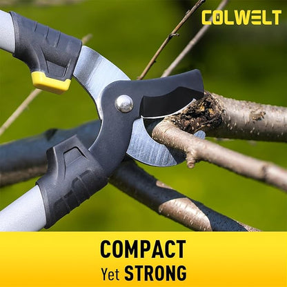 Colwelt Loppers Hedge Clippers Garden Shears 3Pcs, Compact Garden Loppers Shear Set with 17?™â€?Bypass Branch Cutters & Hedge Shears & Pruners, Tree Shrub Care Kit for Lopping with Soft Grip Handle