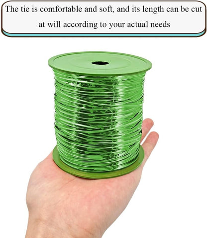 HAHIYO 350Yards/1050Feet/320M Green Metal Twist Ties for Bread Candy Coffee Plant Garden Cellophane Treat Bags Gift Wrapping Plastic Halloween Party Cake and Craft Projects