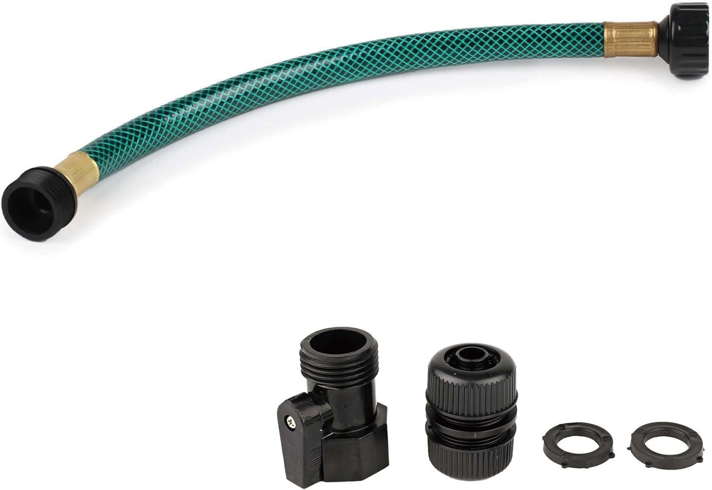 Garden Hose Leakproof for Gardener: 1/2” PVC Water Hoses with GHT Fittings - 1 FT No Kink and Flexible for Outdoor