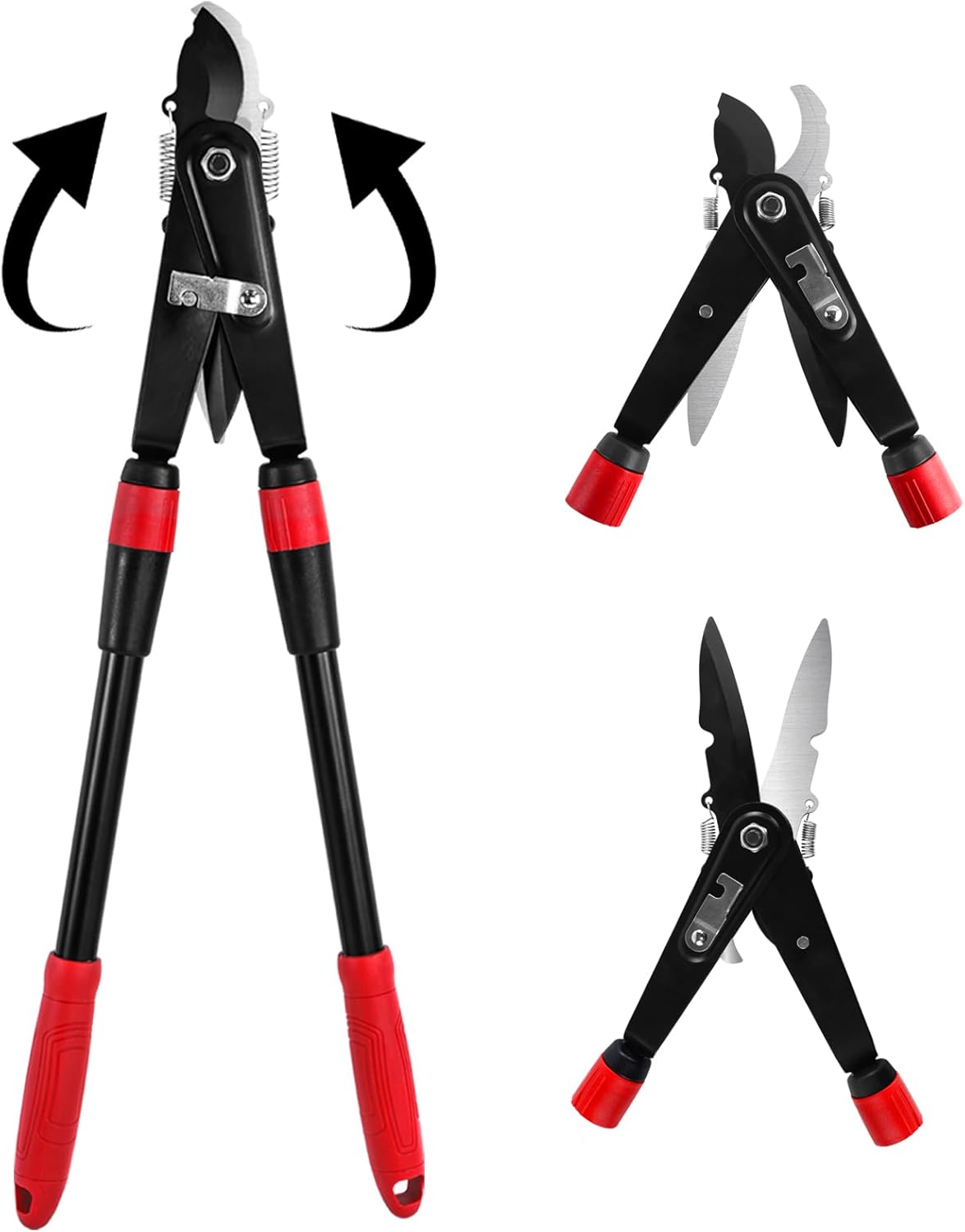 29" Steel Blade Garden Bypass Lopper and Tree Trimmer, Loppers for Tree Trimming Heavy Duty, 2 in 1 Double Cutter Head Design, Tree Branch Cutter up to 1.5" Diameter