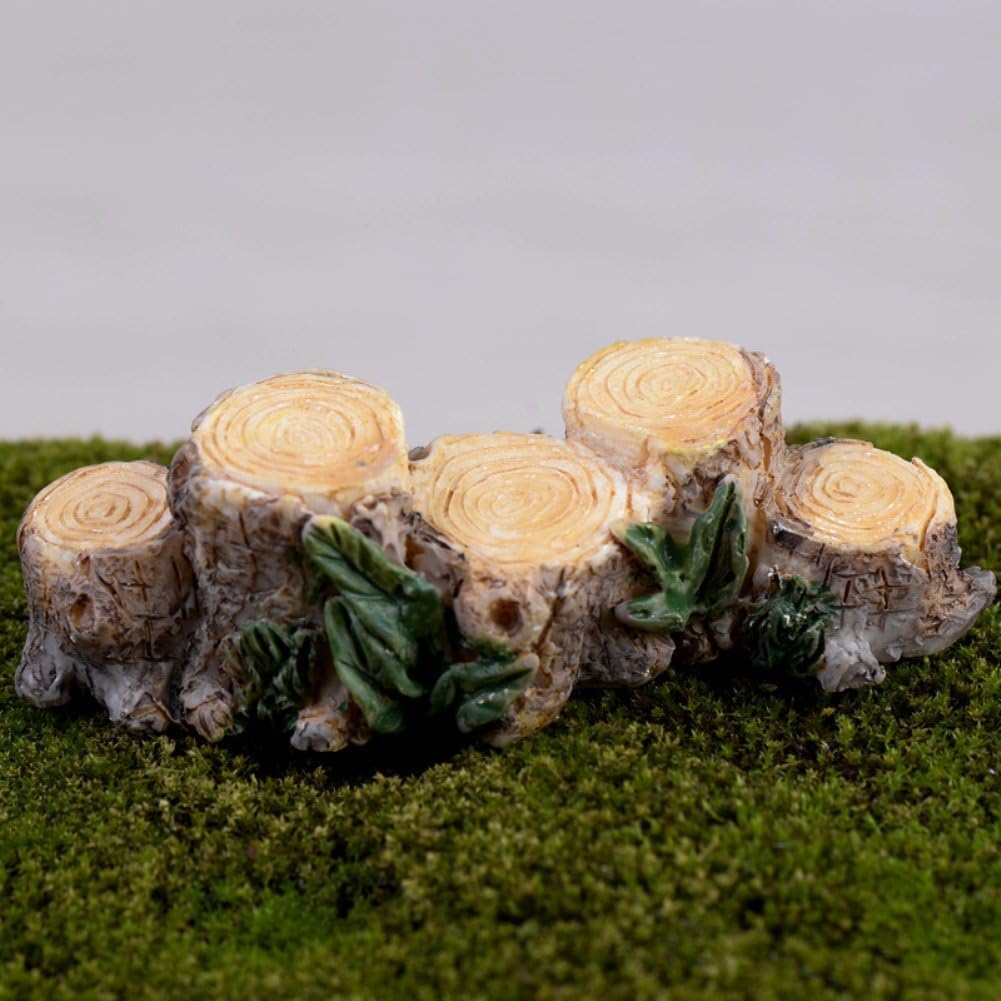 Miniature Resin Stump Micro Landscape Fairy Garden Ornament Mini Doll House Outdoor Landscape Decor Outdoor Statues Garden Sculptures Outdoor Décor Miniature Landscape