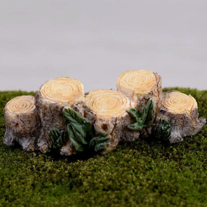 Miniature Resin Stump Micro Landscape Fairy Garden Ornament Mini Doll House Outdoor Landscape Decor Outdoor Statues Garden Sculptures Outdoor Décor Miniature Landscape