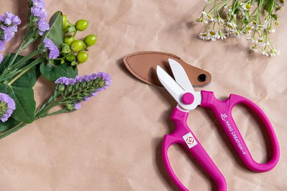 Japanese Florist Scissors – Professional Ultra Sharp Flower Shears Made in JAPAN for Ikebana Floral Design & Gardening SAKAGEN HAND CREATION F-170 (Violet)