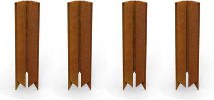 Cor-Ten Steel Landscape Edging Connector Clip with Rust Patina Finish, Pre-Rusted Cor-Ten Connector Clip, 6 in