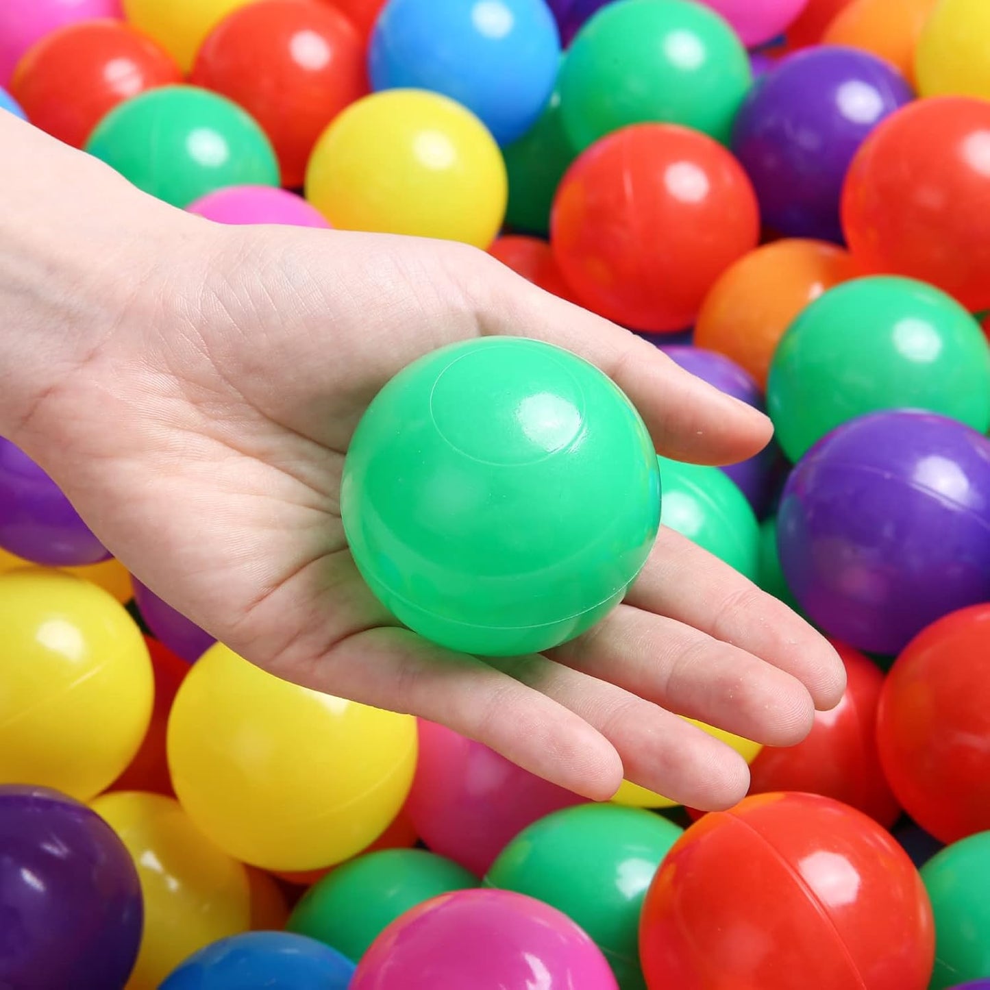 TRENDPLAY Plastic Balls for Ball Pits 2.2 Inch, Pack of 50 100 200 500 Hollow Balls, Perfect for Toddler Baby Pools,Party,Festival Decoration