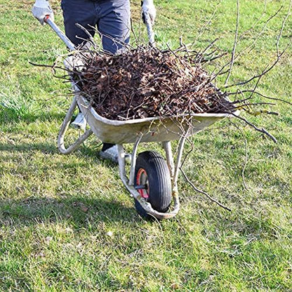 Wheelbarrow Tire 4.80/4.00-8 Flat-Free with 3/4 & 5/8 Wheel Bearing, 3-6" Hub 16" Solid Foamed Wheel Barrel Tires Non-Slip for Yard Cart Garden Wagon (Black)