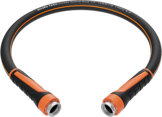 Giraffe Tools Garden Leader Hose 3ft x 5/8", Short Water Hose Heavy Duty, Flexible, Lightweight Hybrid Hose with Swivel Handle, Double Female Fittings, Burst 600 PSI