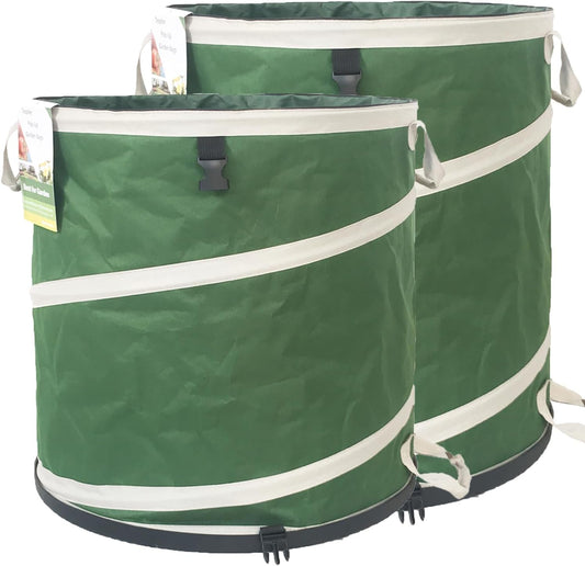 24 Gallon and 32 Gallon Collapsible Trash Can Solid Bottom for Garden Debris Bag,Yard Waste