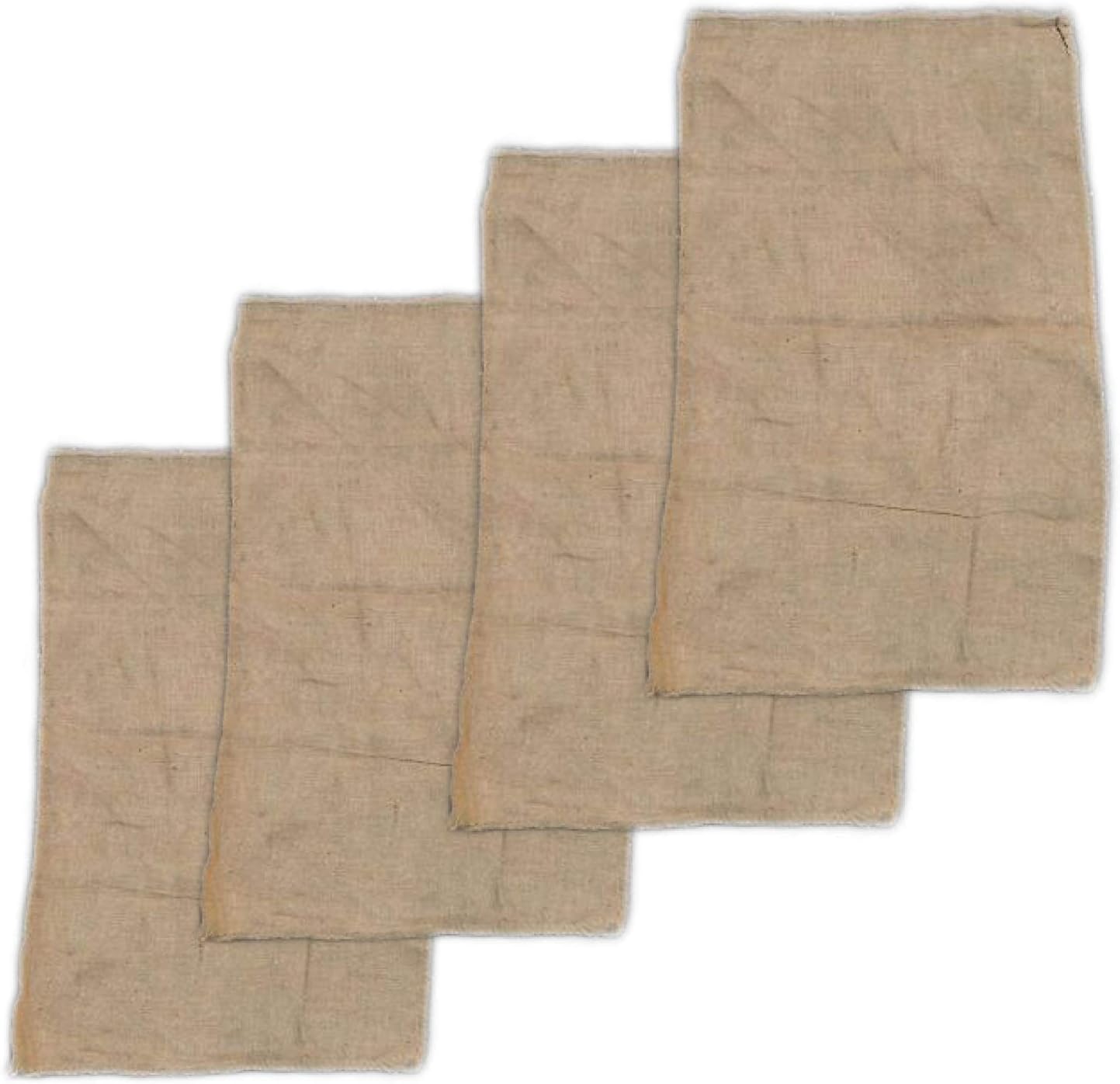 All Natural Reusable Jute Burlap Sacks 24" x 40" | Potato Sack Race Bags for Kids & Adults | Perfect Birthday Party Game | Biodegradable Food Storage | Shrub & Plant Frost Protection (Set of 4 Sacks)