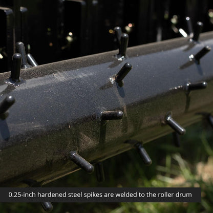 Titan Attachments 60in Soil Yard Pulverizer, Spiked Drum, Category 1 and 2, 3 Point, Quick Hitch Compatible