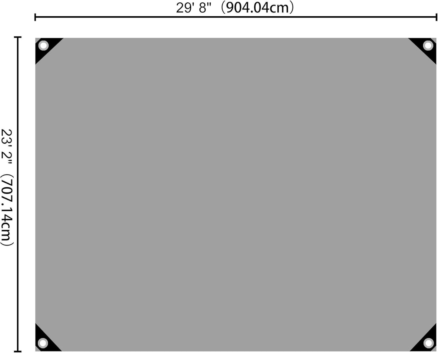 Yescom 24x30ft Heavy Duty Reinforced Poly Tarp Waterproof Tarpaulin 10-mil Ground Sheet Camping Tent Cover with Eyelets Reversible Silver Black Tarps