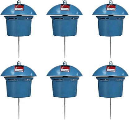 6 Pack Snake Repellent Container Refillable Snake Bait Container for Outdoor, Weather-Resistant Design for Lawn, Garden, Yard - No Bait Included