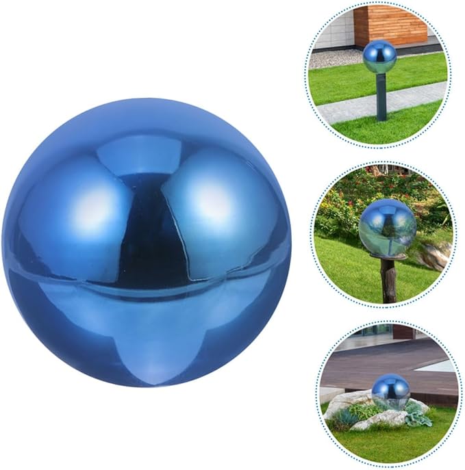 Polished Garden Gazing Reflective Globe Ornament Compact Decorative Sphere for Outdoor Decoration Unique for Photography Prop Delicate Craft Design