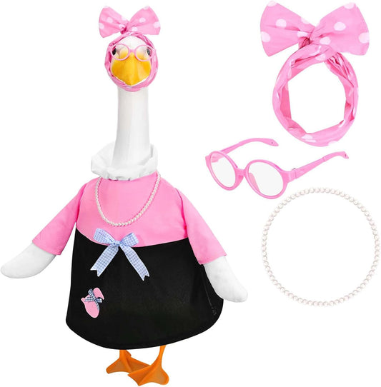 50s Porch Goose Outfits 1950s Cute Lady Goose Dress for 23" Garden Yard Lawn Plastic Goose Decor