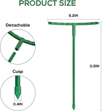 24 Pcs Plant Support Stakes, Half Round Plant Support for Indoor Plants, Stackable Garden Flower Support, Plant Stakes for Tomato, Monstera, Peony, Hydrangea Climbing Plants (6.2 "Wide X 11.6" High)