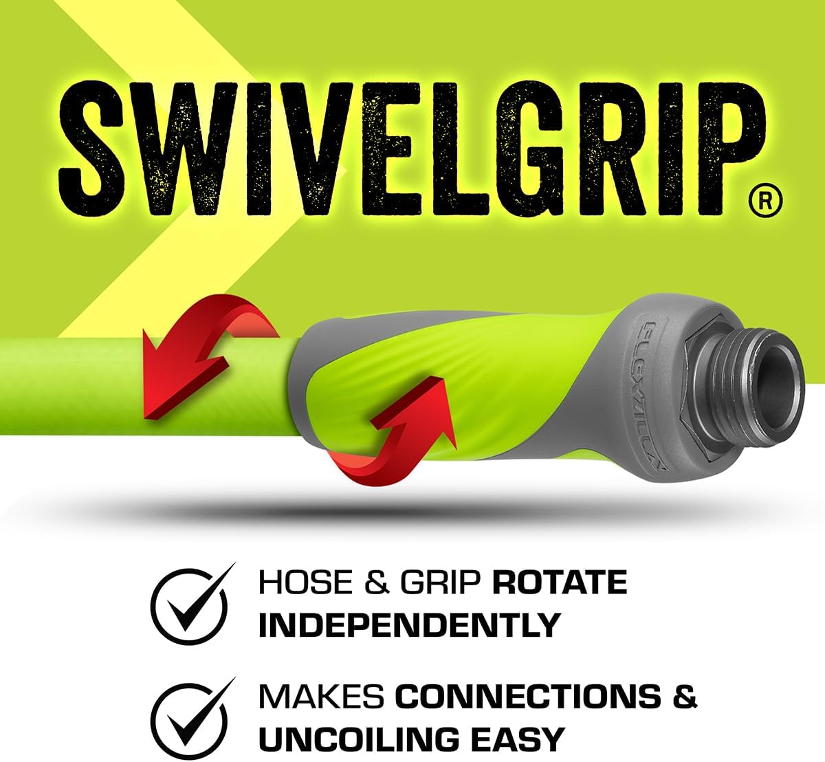 Flexzilla Garden Lead-in Hose with SwivelGrip, 5/8 in. x 3 ft., Lightweight All-Weather Water Hose, Durable and Flexible, Leak-Free Connections