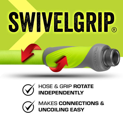 Flexzilla Garden Lead-in Hose with SwivelGrip, 5/8 in. x 10 ft., Lightweight All-Weather Water Hose, Durable and Flexible, Leak-Free Connections
