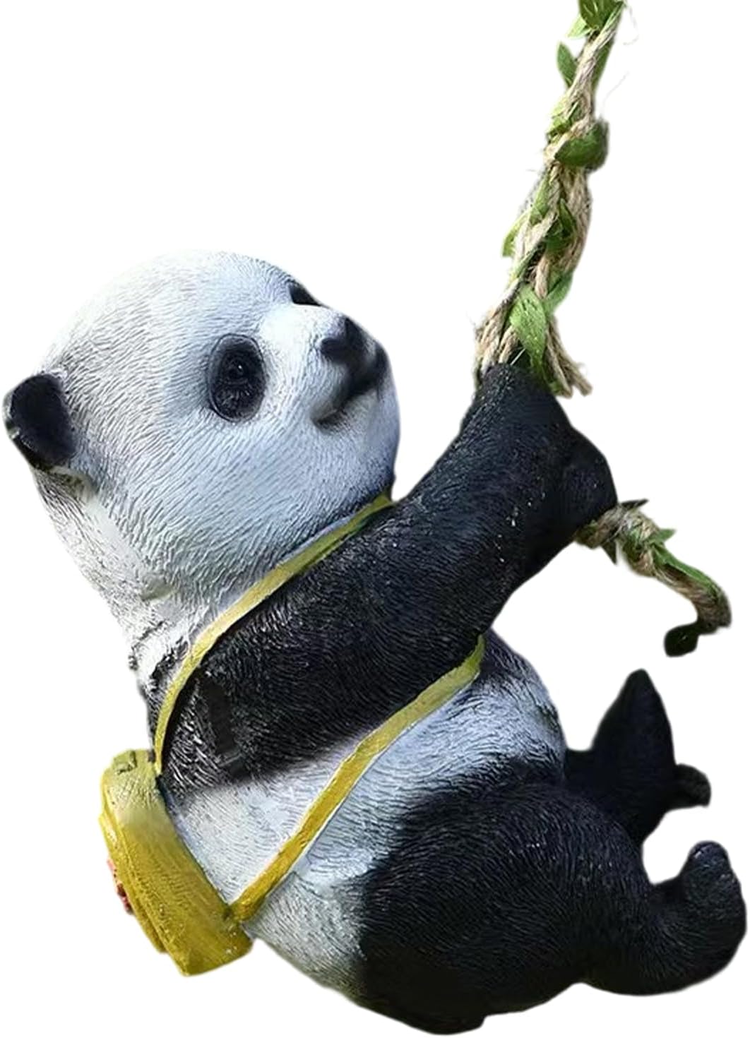 Outdoor Panda Resin Hanging - Rope Decor Statue, Animal Suspended Ornament, Ideal for Patio, Lawn & Courtyard Decoration, Housewarming Gift for Friends