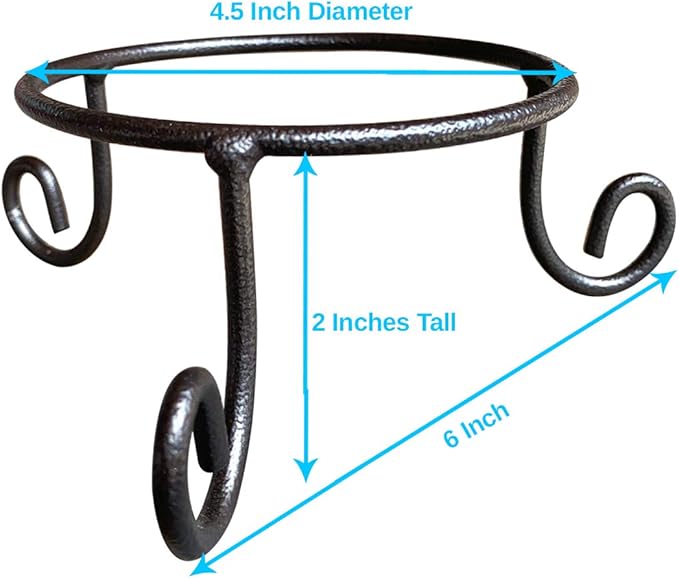 Black Iron Gazing Globe Stand, Wrought Iron Sphere Holder, Crystal Ball and Glass Bowl Display