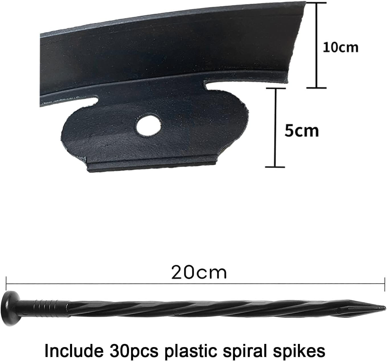 Garden Edging Border,66ft Landscape Edging Border Garden Border Edging【4 INCH Hight】 Lawn Edging Border Include 60 Stakes, Paver Edging for Yard, Lawn, Gardens (Black)